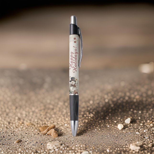 A Watercolor Snowman Monogram Floral Pen (Creator Uploaded)