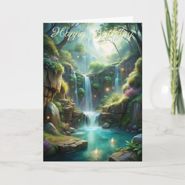 A Waterfall  Card (Front)