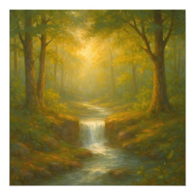 A Waterfall's Whisper in Eternal Nature Photo Print (Front)