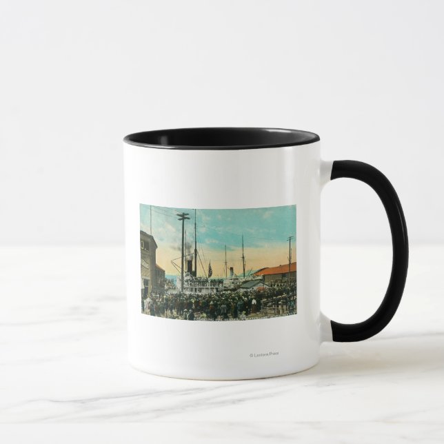 A Waterfront Departure for Alaska Scene Mug (Right)