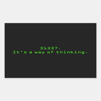 A way of thinking rectangular sticker
