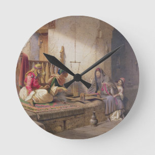 A weaver in Esna, one of 24 illustrations produced Round Clock