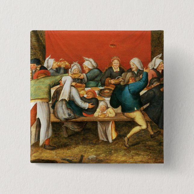 A Wedding Feast 15 Cm Square Badge (Front)