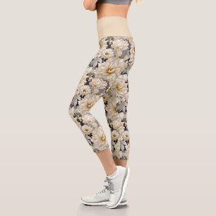 A Wedding Floral Series Design 10 Capri Leggings