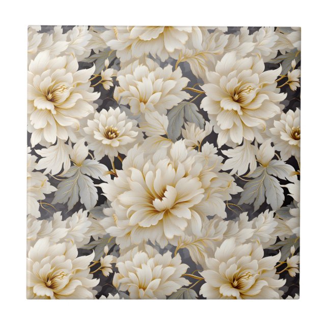 A Wedding Floral Series Design 10 Ceramic Tile (Front)