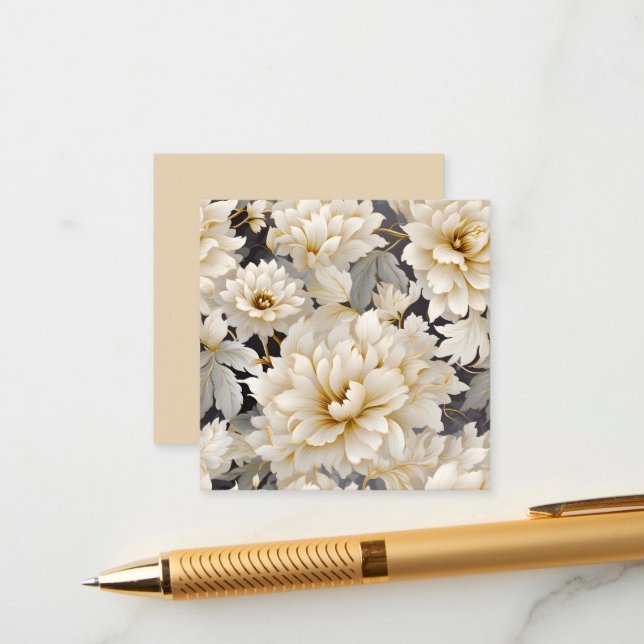 A Wedding Floral Series Design 10 Enclosure Card (Front/Back In Situ)