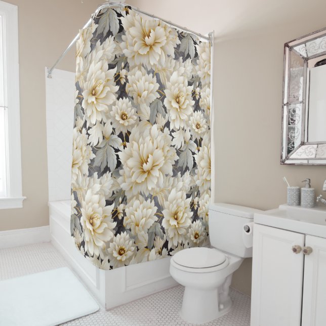 A Wedding Floral Series Design 10 Shower Curtain (In Situ)