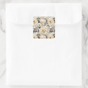 A Wedding Floral Series Design 10 Square Sticker