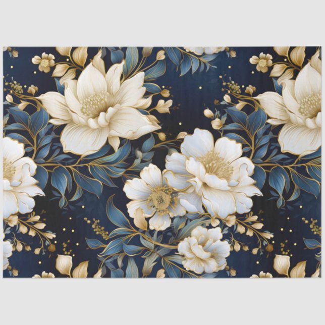 A Wedding Floral Series Design 11 Tissue Paper (Front)