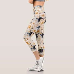 A Wedding Floral Series Design 2 Capri Leggings