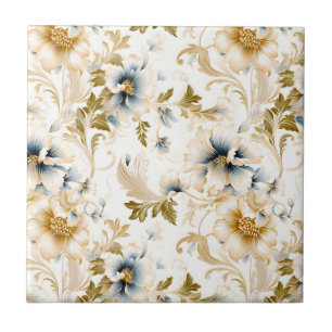 A Wedding Floral Series Design 3 Ceramic Tile