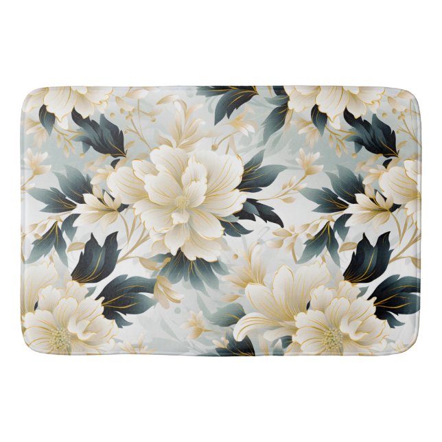 A Wedding Floral Series Design 7 Bath Mat (Front)