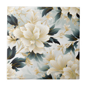 A Wedding Floral Series Design 7 Ceramic Tile