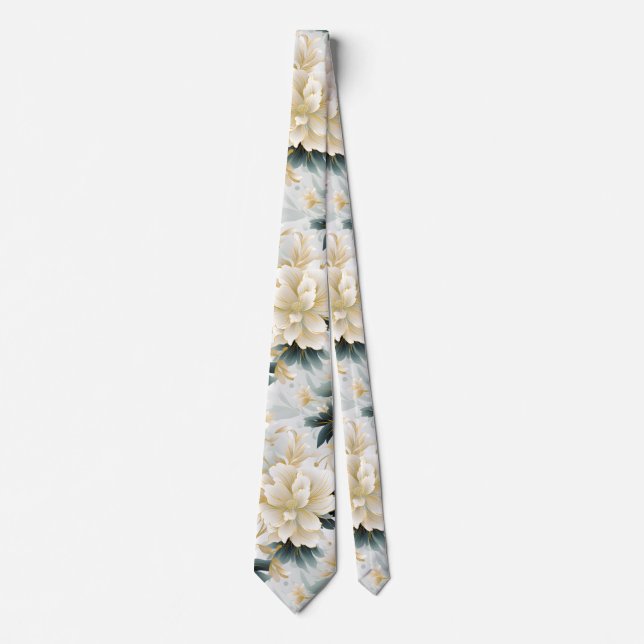 A Wedding Floral Series Design 7 Tie (Front)