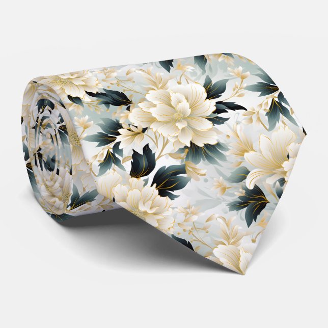A Wedding Floral Series Design 7 Tie (Rolled)