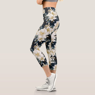 A Wedding Floral Series Design 8 Capri Leggings