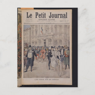 A Wedding on a Bicycle Postcard