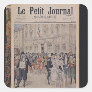 A Wedding on a Bicycle Square Sticker