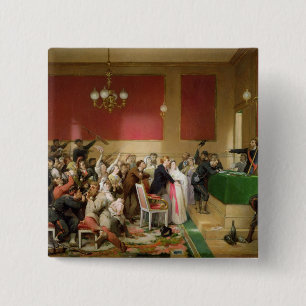 A Wedding under the Commune of Paris of 1871 15 Cm Square Badge