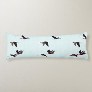 A Wedge of Ibises In Flight Body Cushion
