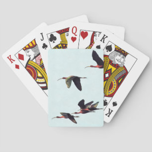 A Wedge of Ibises In Flight Playing Cards