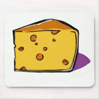 A-wedge-of-yellow-cheese-with-holes-pop-art Mouse Pad