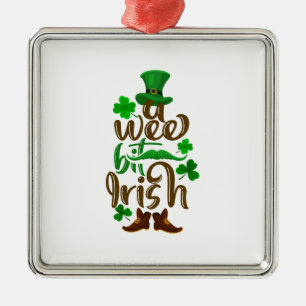 A Wee Bit Irish Metal Ornament