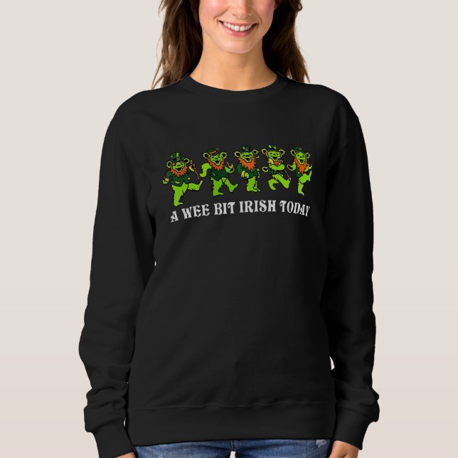 A Wee Bit Irish Today Cute Gnomes Happy St Patrick Sweatshirt (Front)