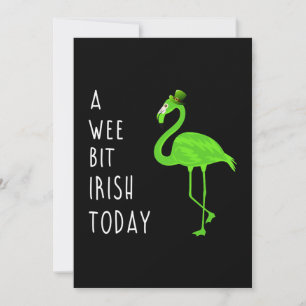 A Wee Bit Irish Today St. Patty’s Day Flamingo Holiday Card