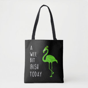 A Wee Bit Irish Today St. Patty’s Day Flamingo Tote Bag