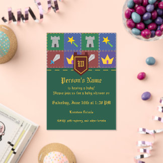 A Wee One's Fantasy Quilt Baby Shower Acrylic Invitations