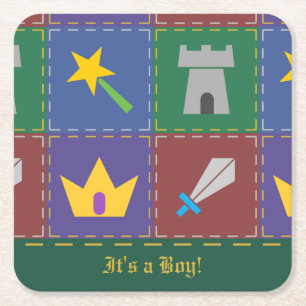 A Wee One's Fantasy Quilt Shower Paper Coasters