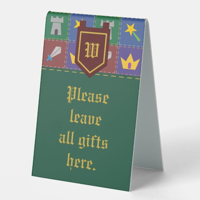 A Wee One's Fantasy Quilt Table Tent Sign (Front)