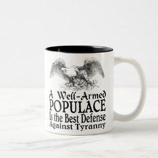 A Well Armed Populace Is the Best Defence Two-Tone Coffee Mug