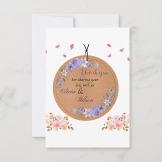 A well designed thank you card. card