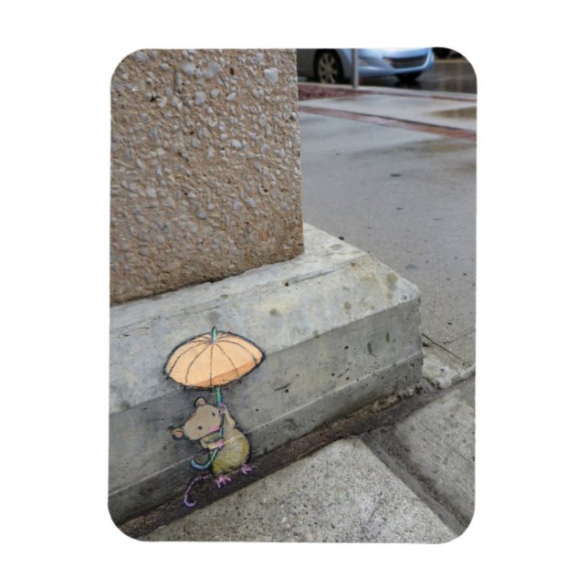 a wet and murry day magnet (Vertical)