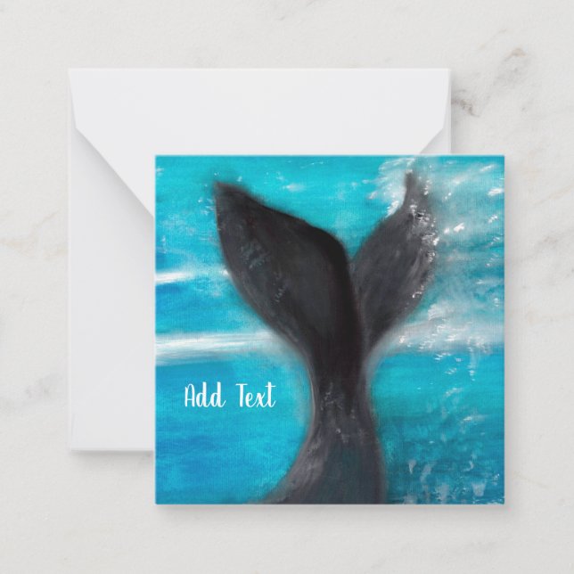 A Whale's Tail Personalised Card (Front)