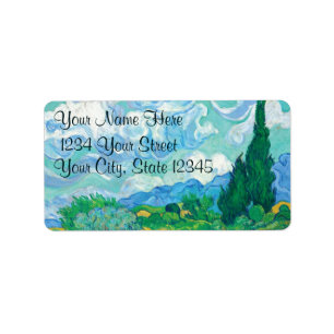 A Wheatfield with Cypresses Address Labels