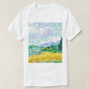 A Wheatfield with Cypresses - Vincent Van Gogh T-Shirt