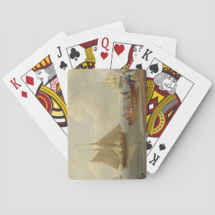 A Wherry Taking Passengers out to Two Anchored Pac Playing Cards