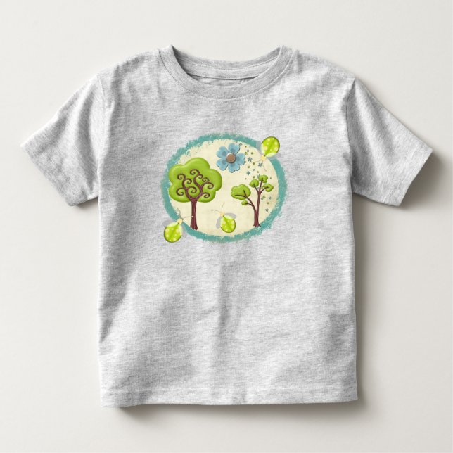 A Whimsical Day Mixed Media Toddler T-Shirt (Front)