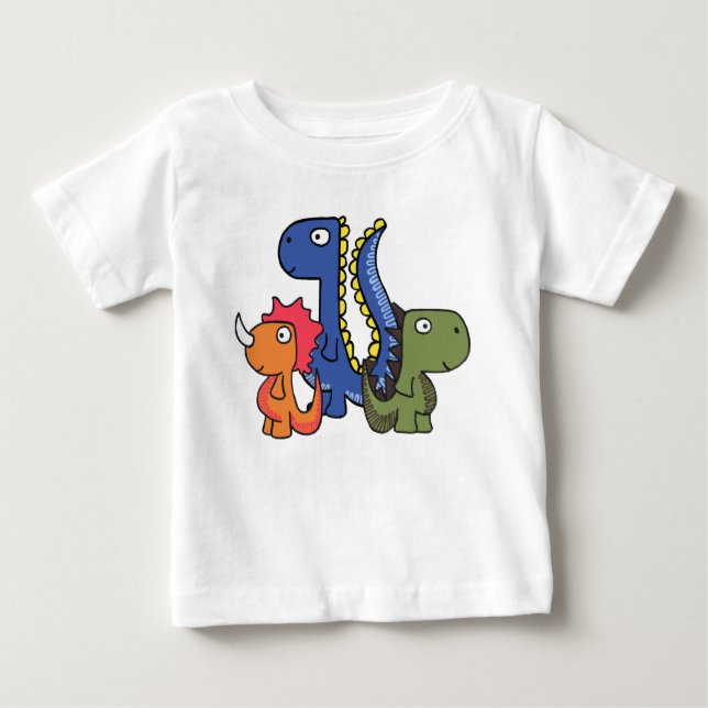 A whimsical dinosaur friend, cute and adorable. baby T-Shirt (Front)