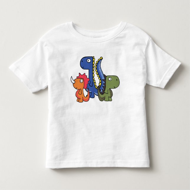 A whimsical dinosaur friend, cute and adorable. toddler T-Shirt (Front)
