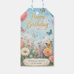 A Whimsical Garden Celebration Gift Tags