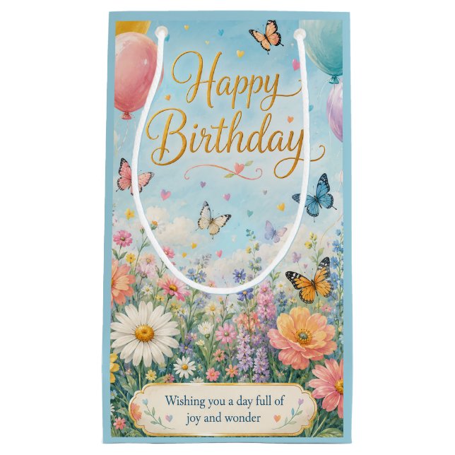 A Whimsical Garden Celebration Small Gift Bag (Front)