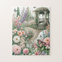 A whimsical garden puzzle