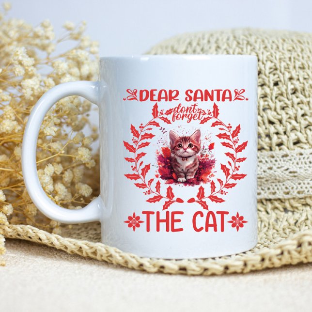 A whimsical holiday plea from a playful kitten coffee mug (Creator Uploaded)