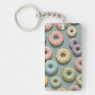 A Whimsical Pastel Donut Dream Key Ring