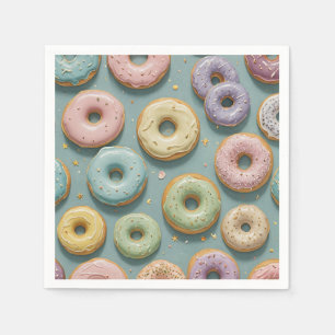 A Whimsical Pastel Donut Dream Napkin