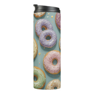 A Whimsical Pastel Donut Dream Thermal Tumbler